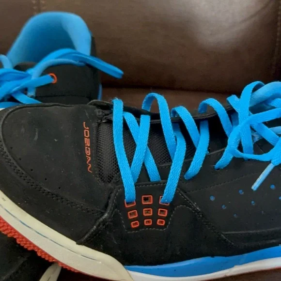 Mens 2013 Air Jordan SC-1 Low Black And Blue Red Size 13 Shoes